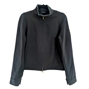 Giorgio Armani Women's Black Jacket Large L Made in Italy Bomber Coat